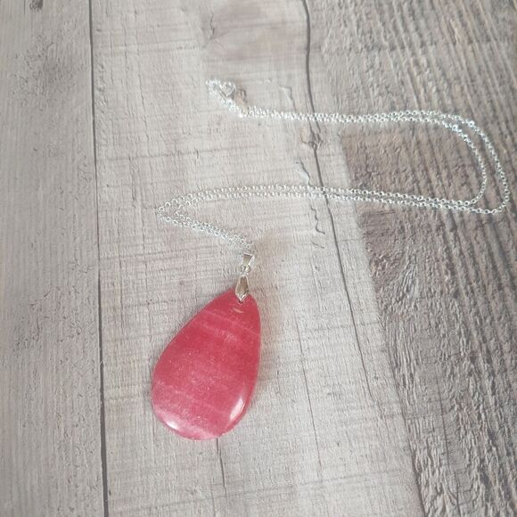 Handmade Jewelry - Pink Agate Stone Necklace
